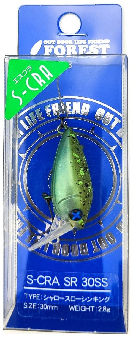 Воблер FOREST Forest S-CRA 30SS 1 шт 30 мм Ikeike Green купить,NaN