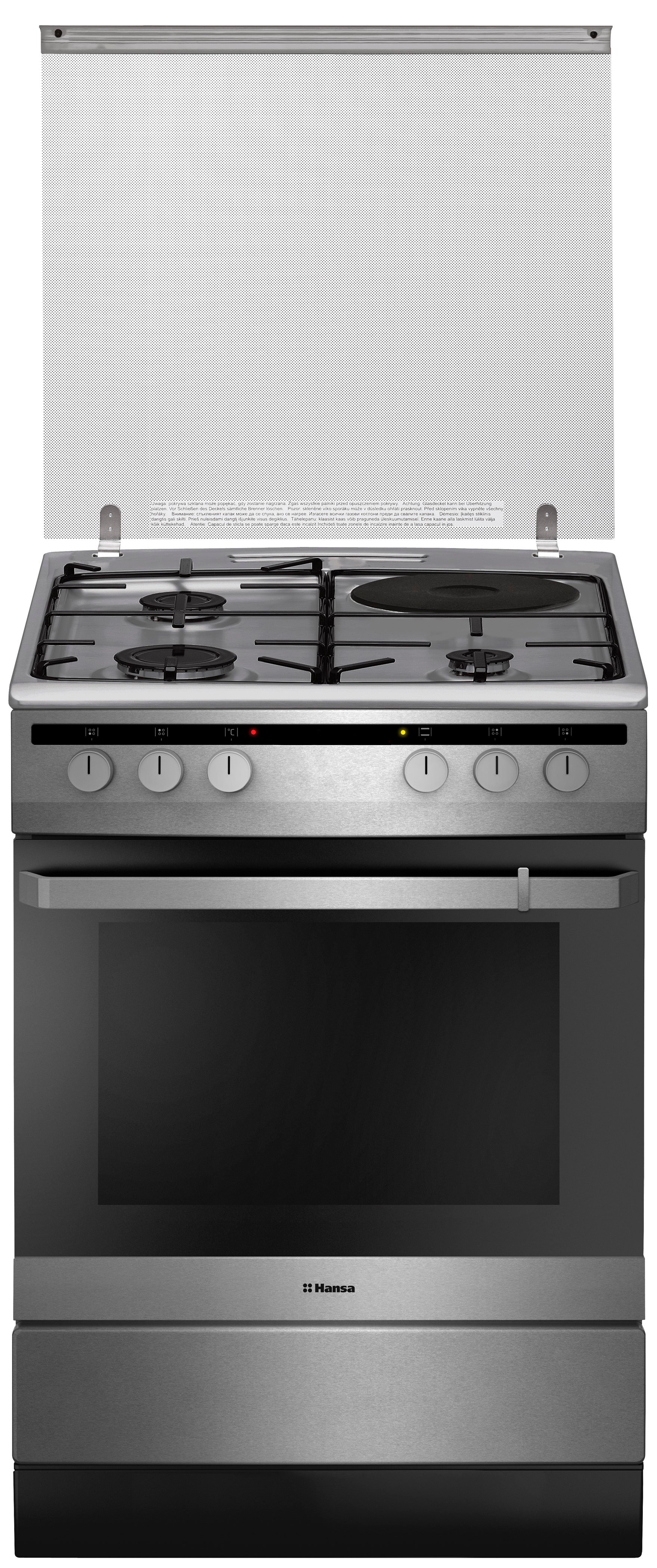 Комбинированная плита Hansa FCMX68090 серебристая