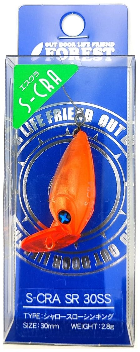 Воблер FOREST Forest S-CRA 30SS 1 шт 30 мм Phantom Orange купить,NaN