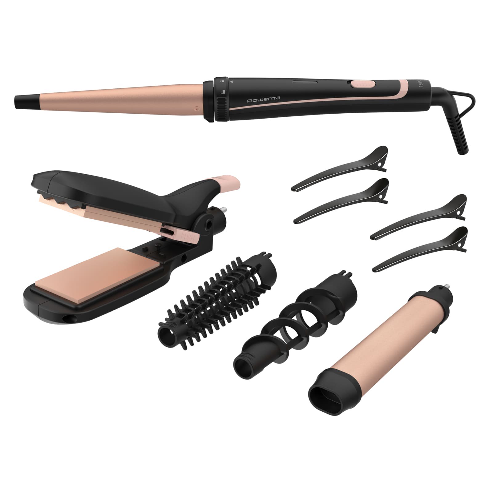 Мультистайлер Rowenta 14в1 Infinite Looks CF4230F0 черно-золотистый
