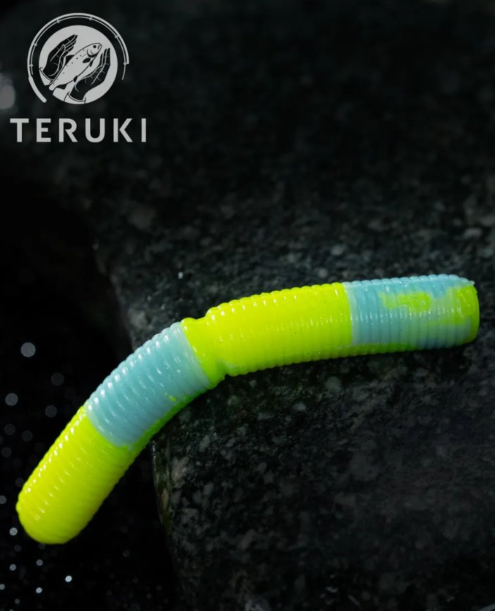 Мягкая приманка TERUKI R04-12CH-S 7 шт 65 мм Салатовы/Голубой