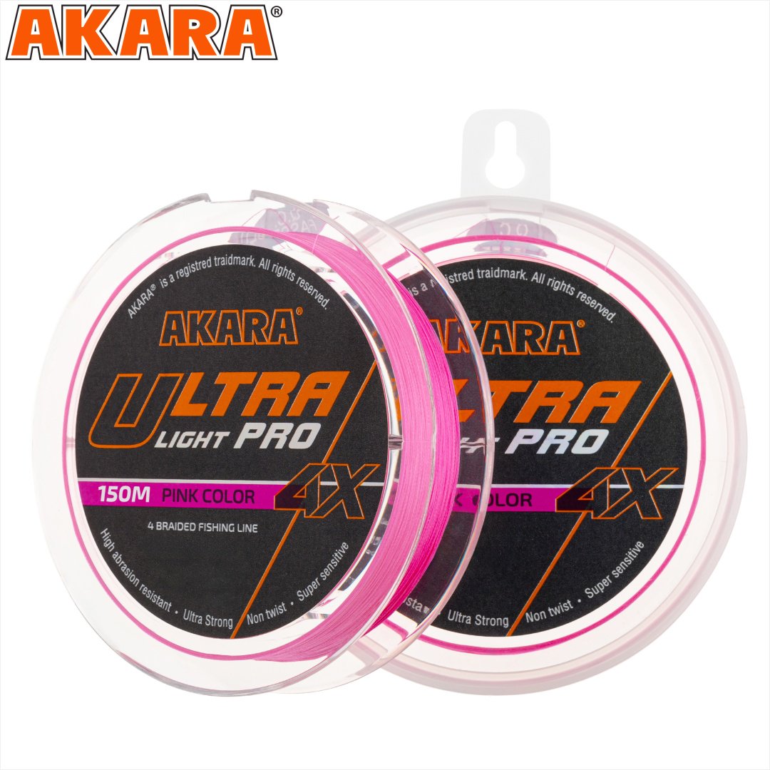Леска Akara плетеная AULPP-150-006 0.06 мм розовый