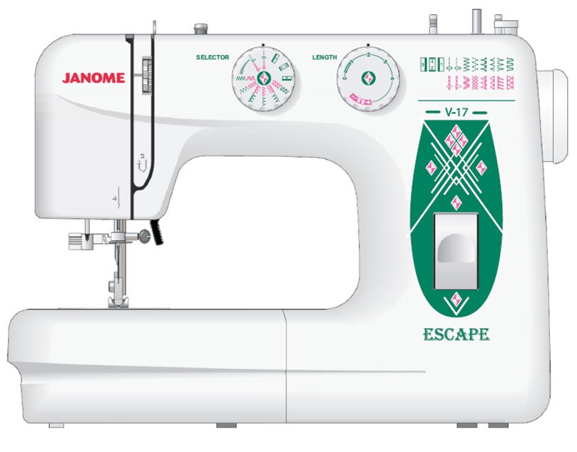 Швейная машина Janome Escape V-17 белая