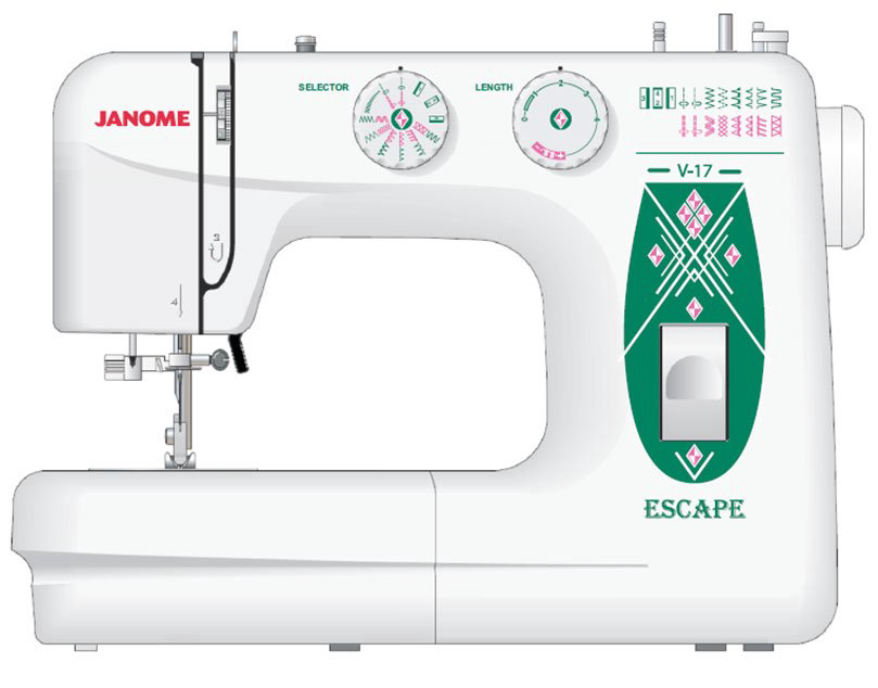 Швейная машина Janome Escape V-17 белая купить,NaN