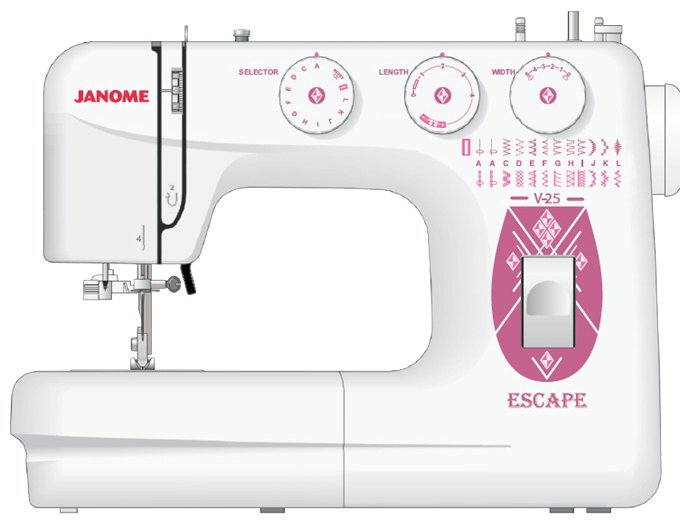 Швейная машина Janome Escape V-25 белая купить,NaN