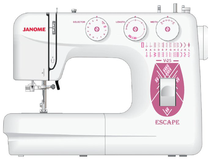 Швейная машина Janome Escape V-25 белая купить,NaN