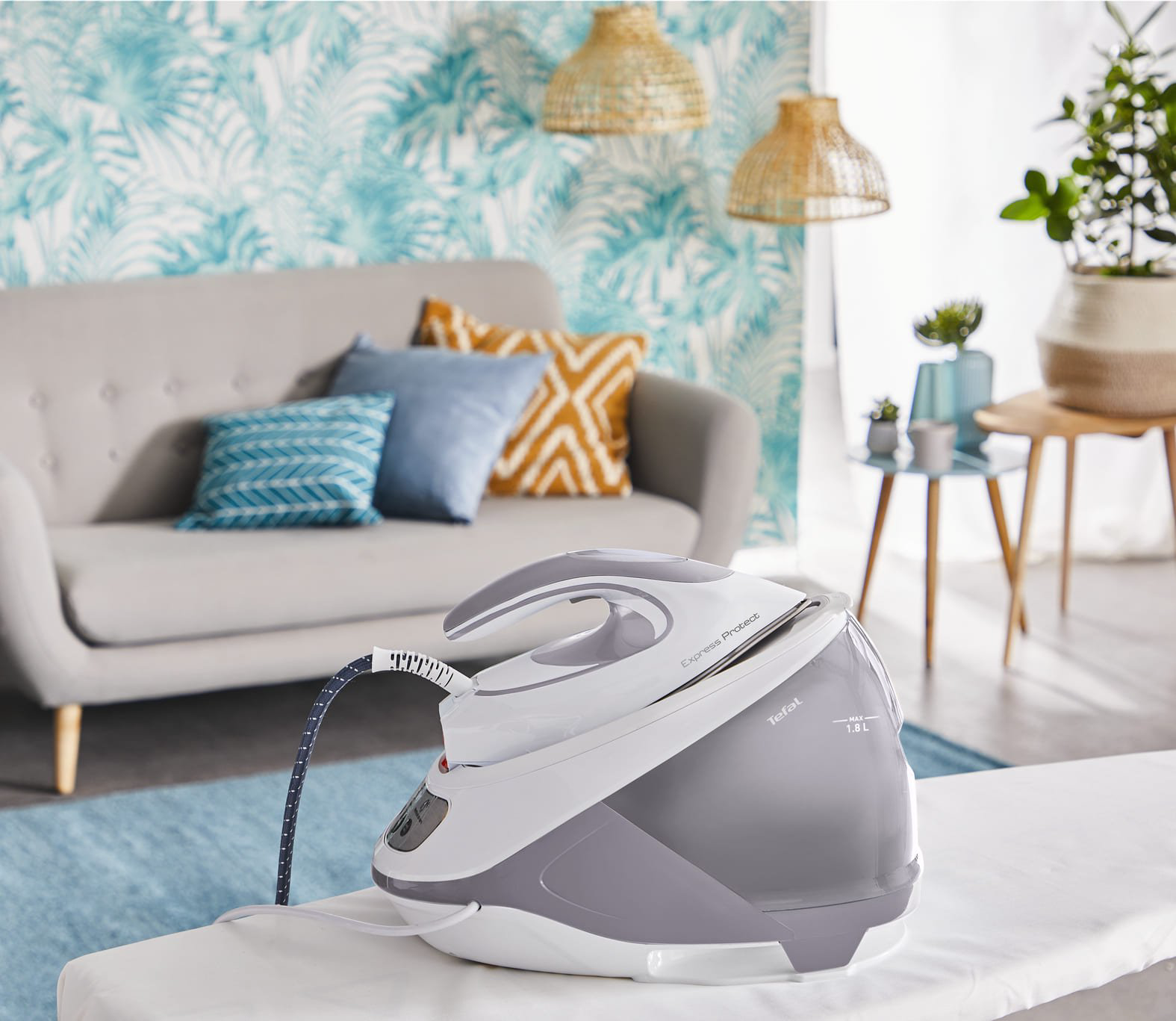 Парогенератор Tefal Express Protect SV9203E0 бело-фиолетовый купить,159990