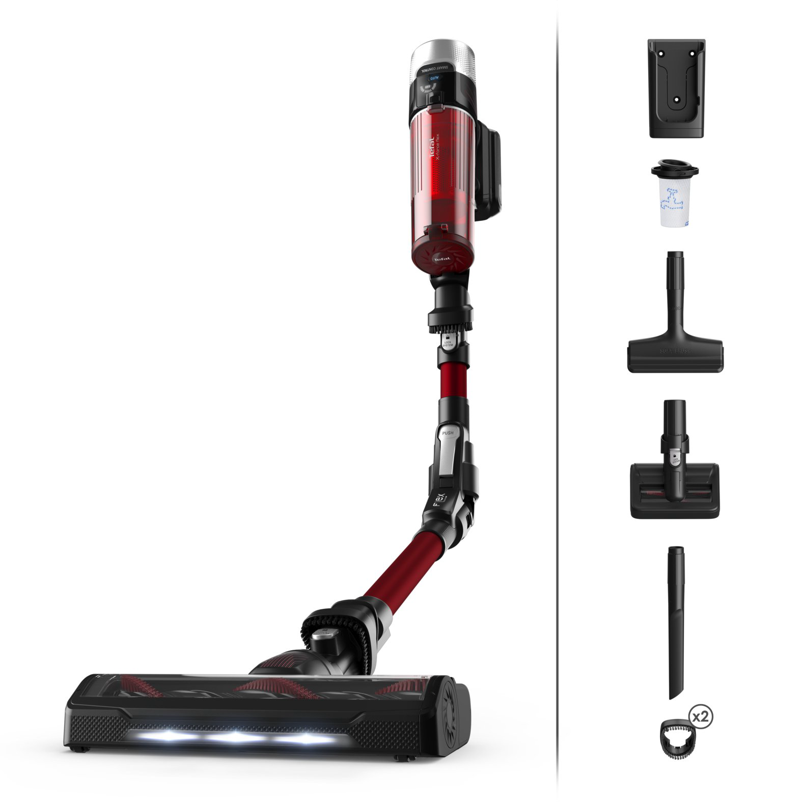 Пылесос Tefal X-Force Flex 9.60 Animal TY2079WO черно-красный купить,NaN