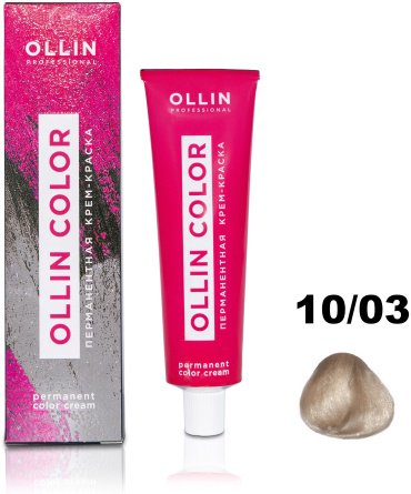 Крем-краска Ollin Professional Color 10/03 светлый блондин прозрачно-золотистый 60 мл купить,NaN