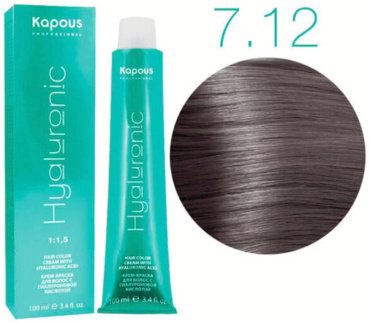 Kapous Professional Hyaluronic Acid 7.12 блондин пепельный перламутровый крем-краска 100 мл купить,NaN