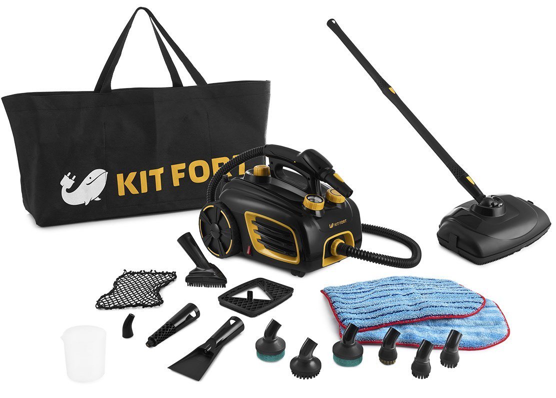 Пароочиститель Kitfort KT-932 черный - ForteMarket Пароочиститель Kitfort KT-932 черный купить,0