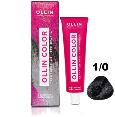 Крем-краска Ollin Professional Color 1/0 иссиня-черный 100 мл купить,NaN