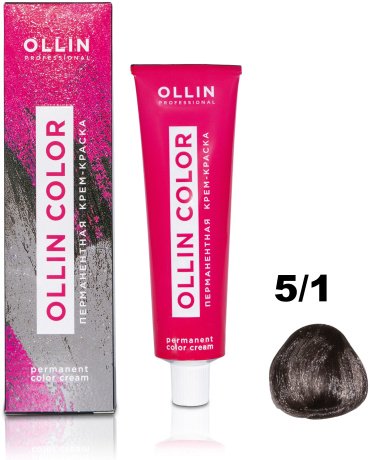 Крем-краска Ollin Professional Color 5/1 светлый шатен пепельный 100 мл купить,NaN