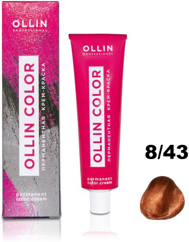 Крем-краска Ollin Professional Color 8/43 светло-русый медно-золотистый 100 мл - ForteMarket Крем-краска Ollin Professional Color 8/43 светло-русый медно-золотистый 100 мл купить,NaN