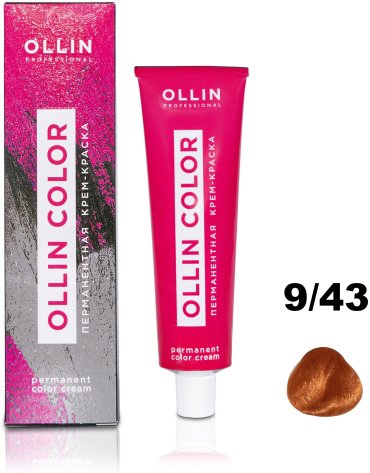Крем-краска Ollin Professional Color 9/43 блондин медно-золотистый 100 мл купить,NaN