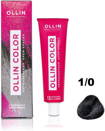 Крем-краска Ollin Professional Color 1/0 иссиня-черный 60 мл купить,NaN