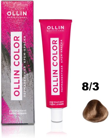 Крем-краска Ollin Professional Color 8/3 светло-русый золотистый 100 мл - ForteMarket Крем-краска Ollin Professional Color 8/3 светло-русый золотистый 100 мл купить,NaN