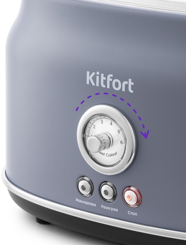 Тостер Kitfort KT-2038-3 серый купить,0