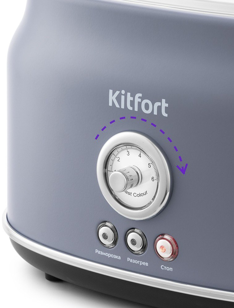 Тостер Kitfort KT-2038-3 серый купить,35850
