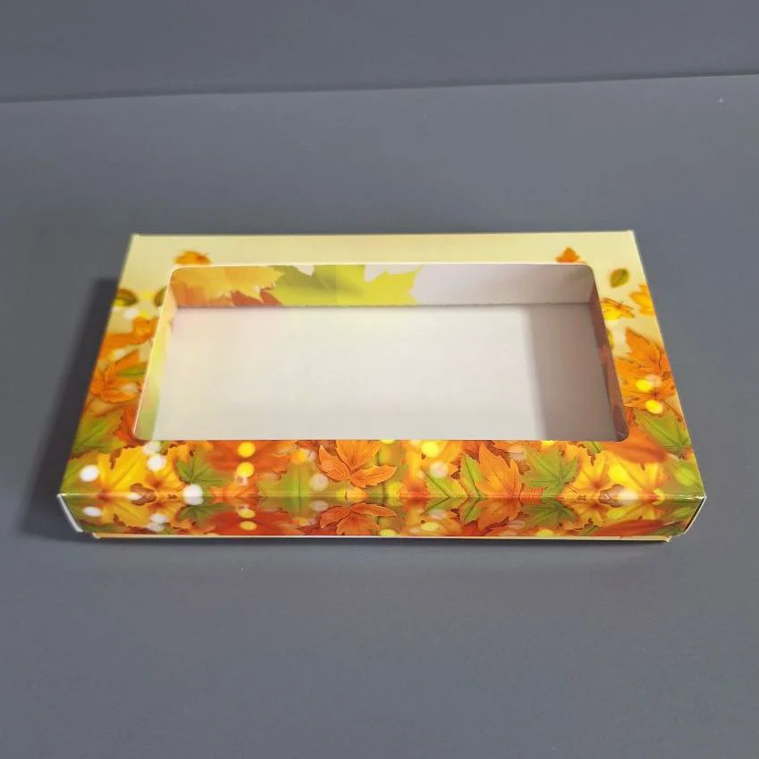 Коробка Box.kz с окном 5шт листья - ForteMarket Коробка Box.kz с окном 5шт листья купить,0