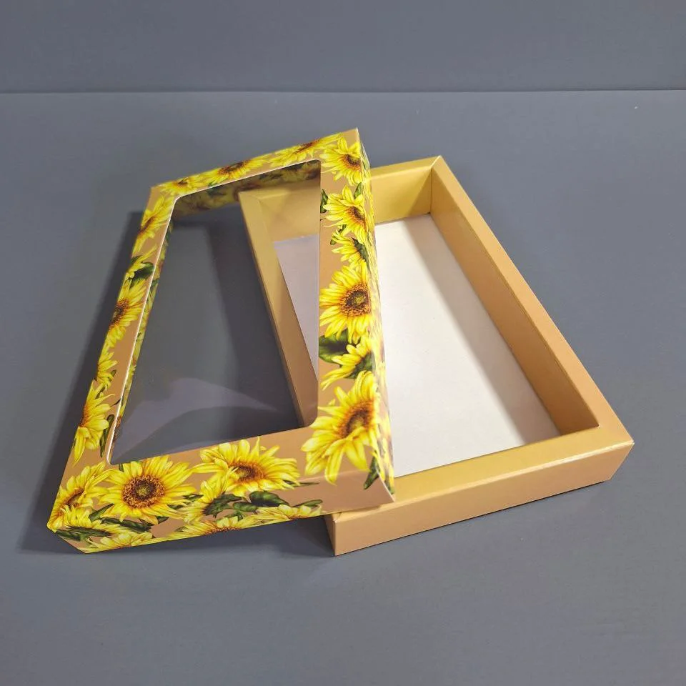 Коробка Box.kz с окном 5шт подсолнух - ForteMarket Коробка Box.kz с окном 5шт подсолнух купить,0