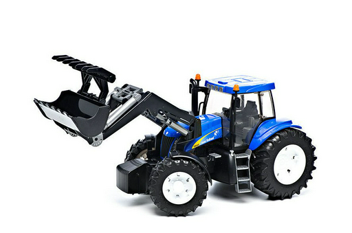 Погрузчик Bruder New Holland T8040 с ковшом синий