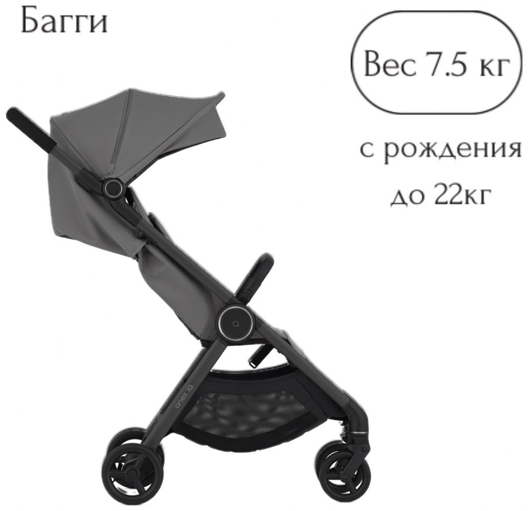Коляска трансформер Anex IQ Basic Lune, серый купить,392900