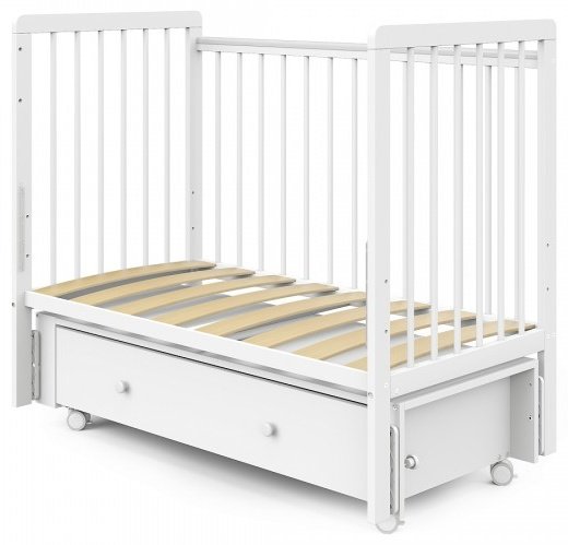 Детская кровать Pituso Tiny 00001093, 60x120 см, белый купить,NaN