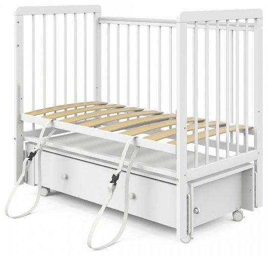 Детская кровать Pituso Tiny 00001093, 60x120 см, белый купить,NaN