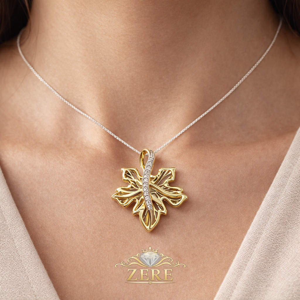 Подвеска Zere Лист с фианитами ZR280304 золото 1.85гр купить,153675