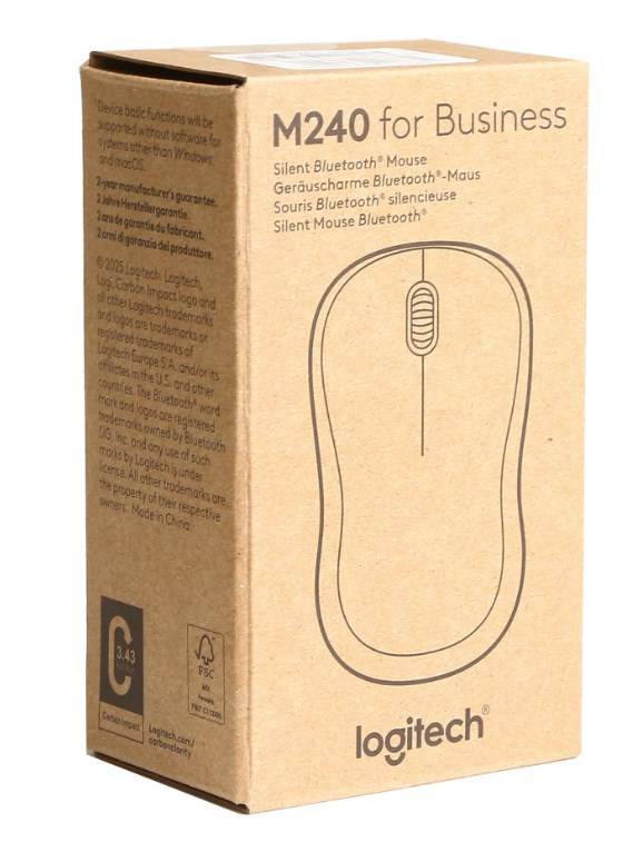 Мышь Logitech M240 for Business 910-007182 серый купить,NaN