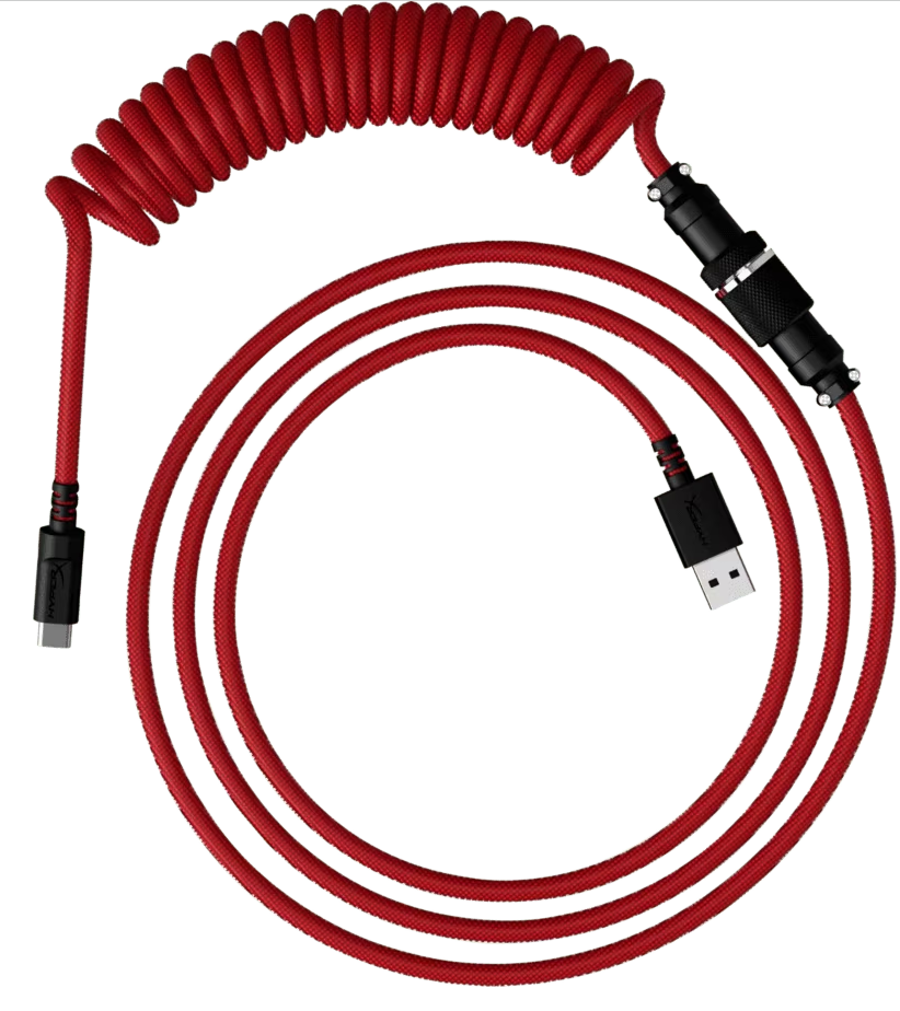 Кабель для механической клавиатуры HyperX USB-C Coiled Cable Red-Black 6J677AA