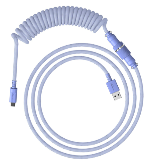Кабель для механической клавиатуры HyperX USB-C Coiled Cable Light Purple 6J682AA