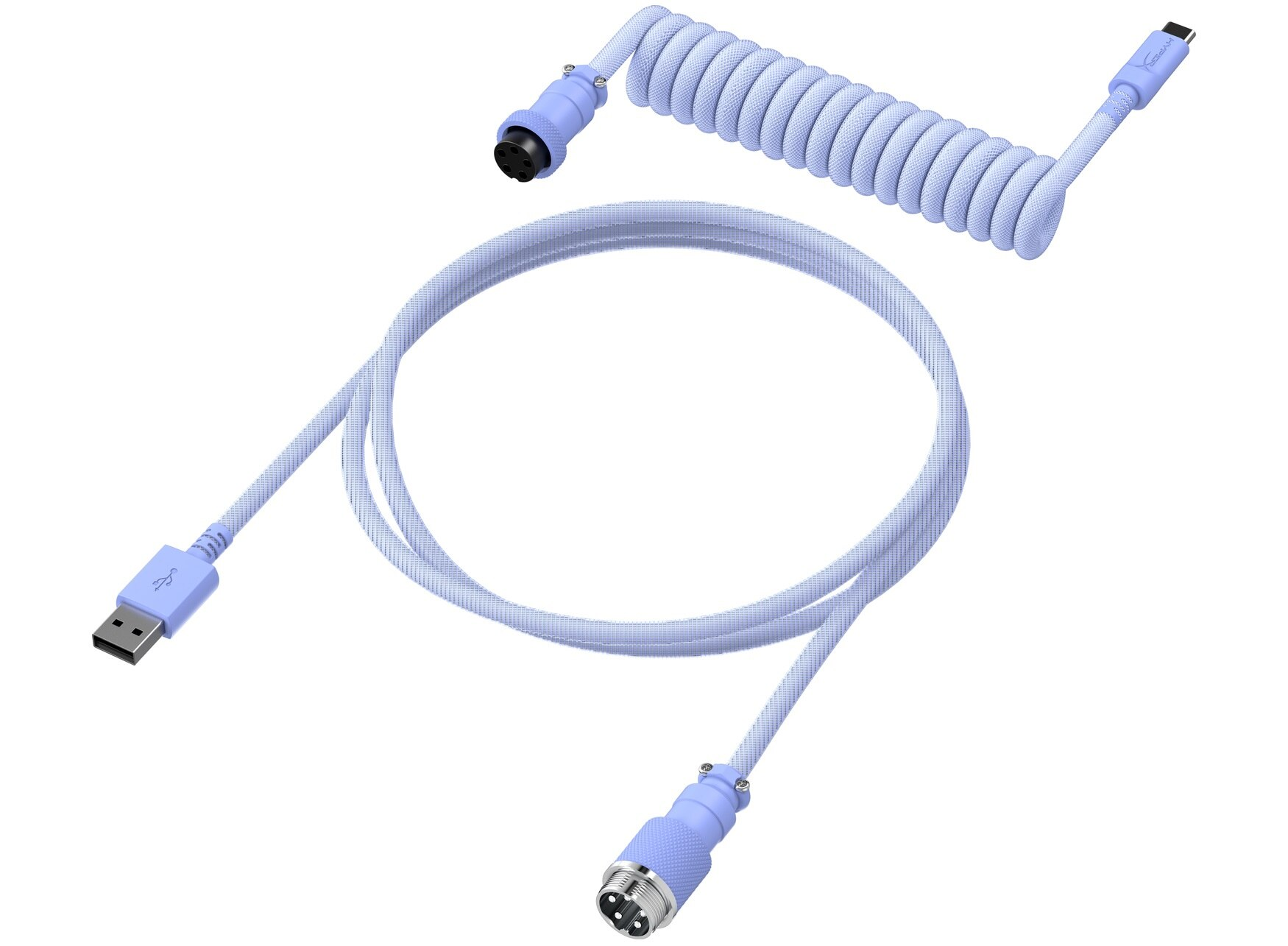 Кабель для механической клавиатуры HyperX USB-C Coiled Cable Light Purple 6J682AA купить,0