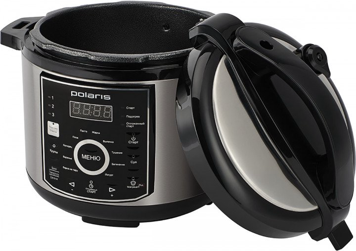 Мультиварка Polaris PPC 1305AD серебристо-черная купить,NaN