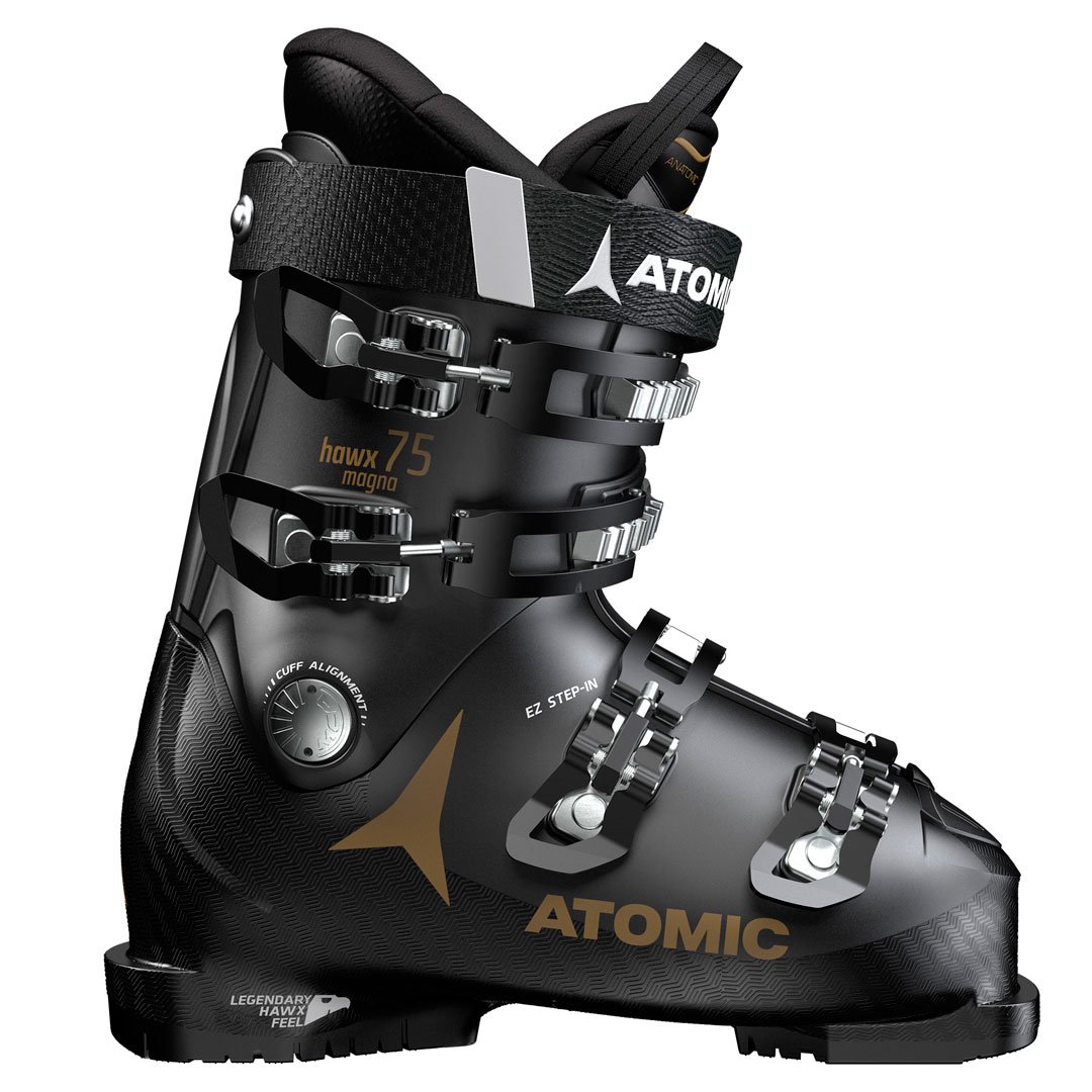 Ботинки горнолыжные Atomic Hawx Magna 75 W 25-25.5 black-gold черно-золотые