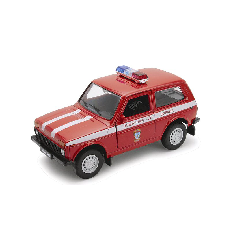 Модель машины Welly 1:34-39 LADA 4x4 пожарная охрана 42386FS купить,NaN
