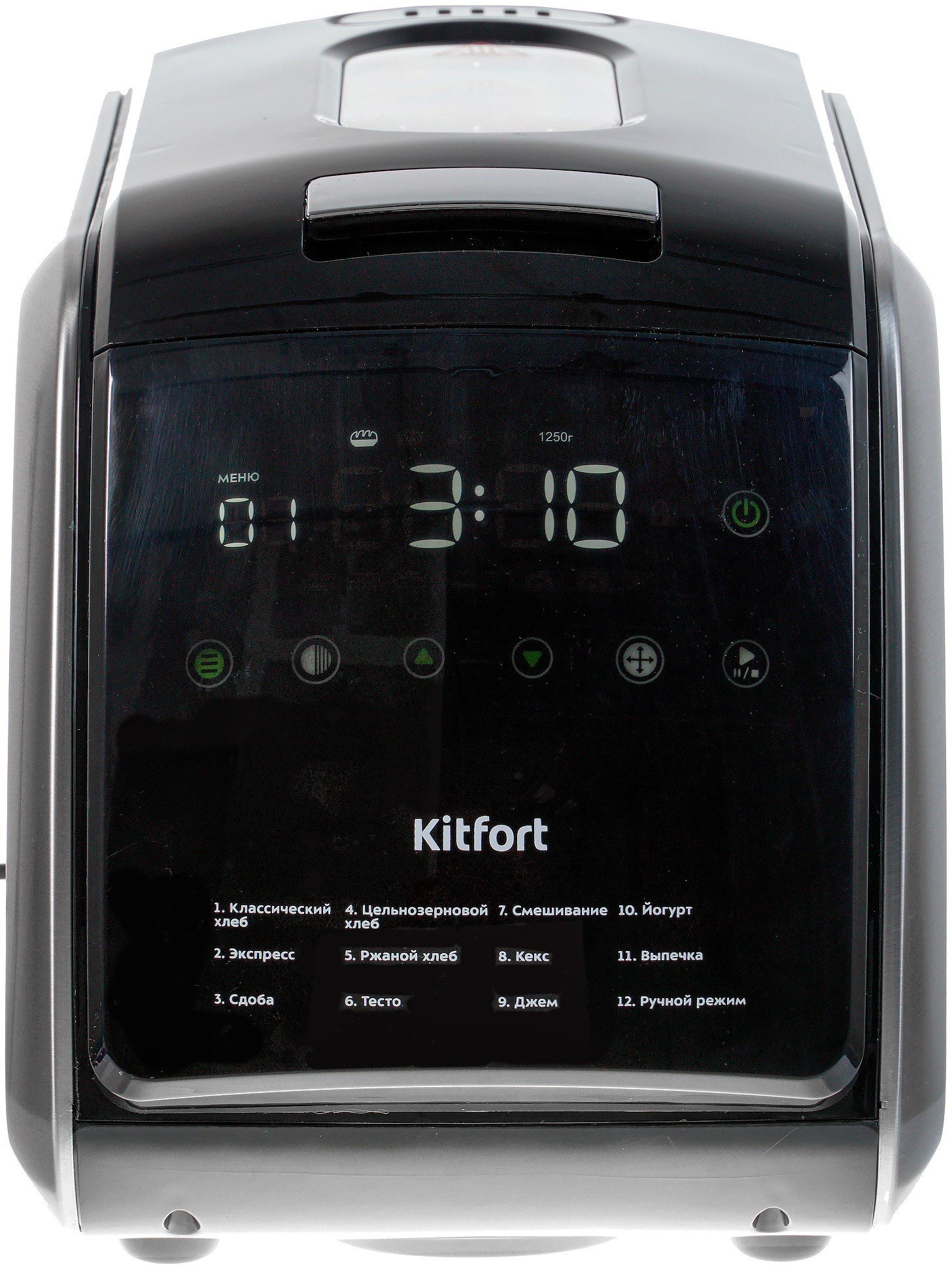Хлебопечь Kitfort KT-305 черно-серебристая купить,0