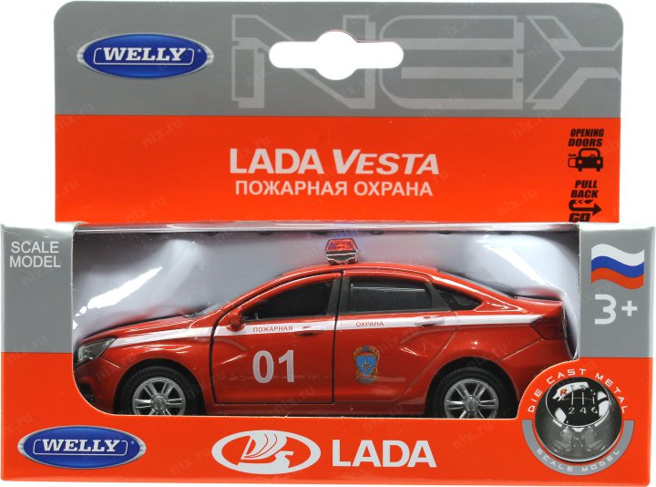 Модель машины Welly 1:34-39 Lada Vesta пожарная охрана 43727FS купить,NaN