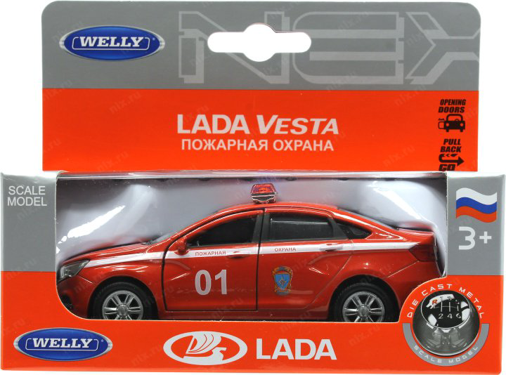 Модель машины Welly 1:34-39 Lada Vesta пожарная охрана 43727FS купить,NaN