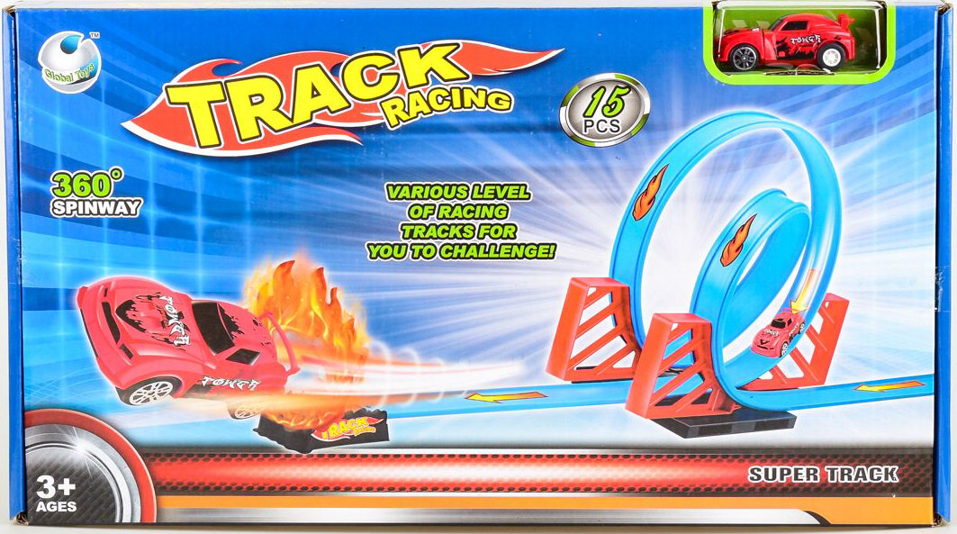 Трек Global Toys + машинка 15 деталей купить,NaN
