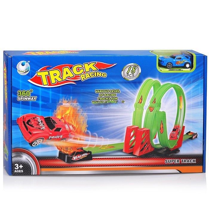 Трек Global Toys + 1 машинка 18 деталей купить,NaN