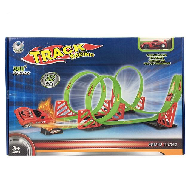 Трек Global Toys + машинка 32 деталей купить,NaN