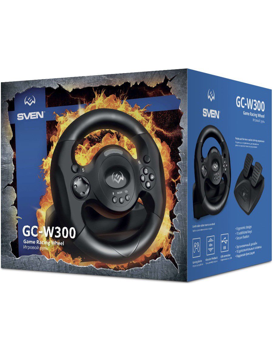 Руль Sven GC-W300 черный - ForteMarket Руль Sven GC-W300 черный купить,0