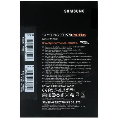 SSD накопитель Samsung 970 EVO Plus MZ-V7S500BW 500Gb купить,0