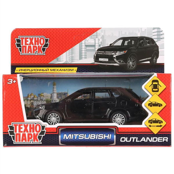 Машинка Технопарк Mitsubishi Outlander 12см черная купить,NaN