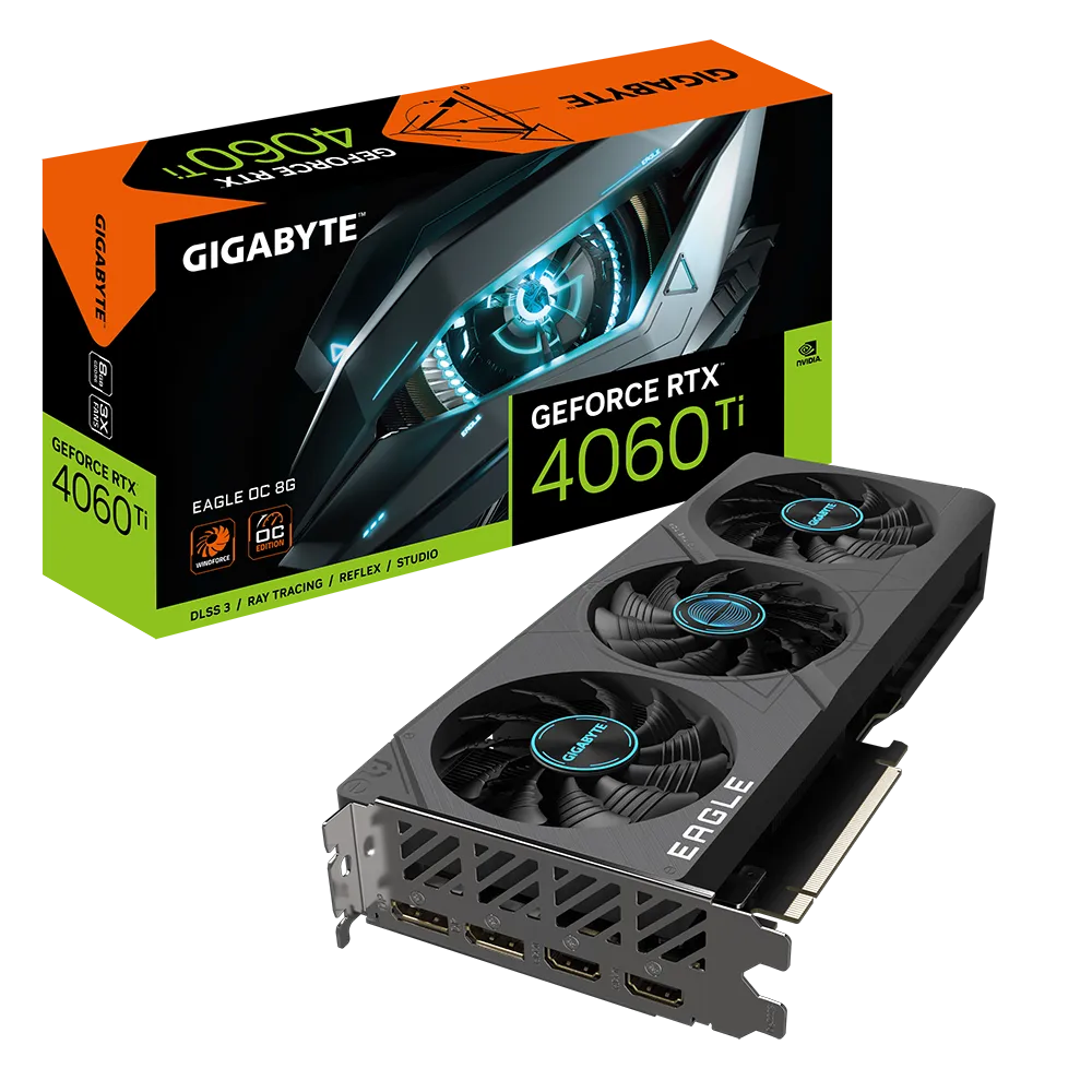 Видеокарта Gigabyte GeForce RTX 4060 Ti Eagle OC GV-N406TEAGLE OC-8GD 8Gb Grey купить,0