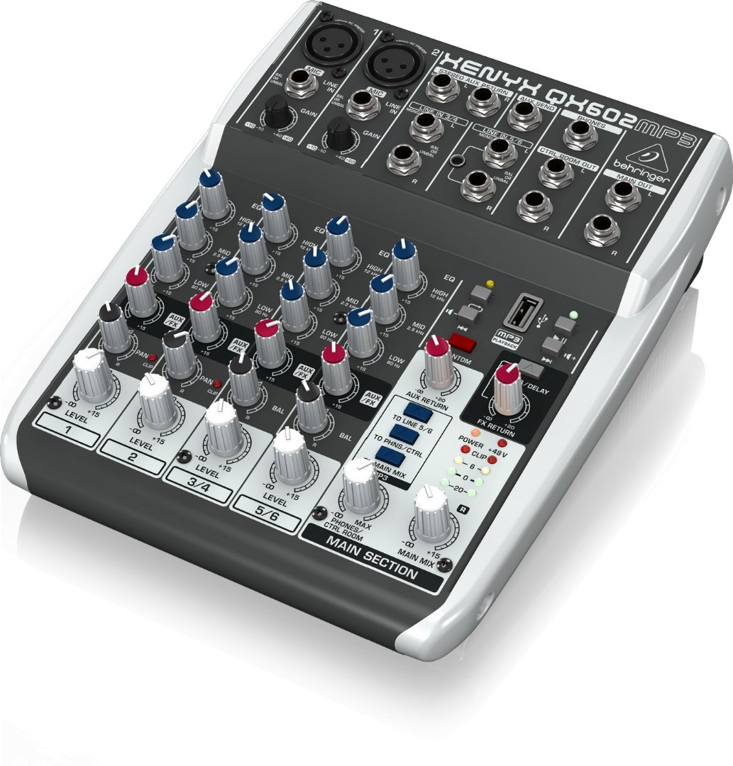 Микшерный пульт Behringer Xenyx QX602MP3 черный