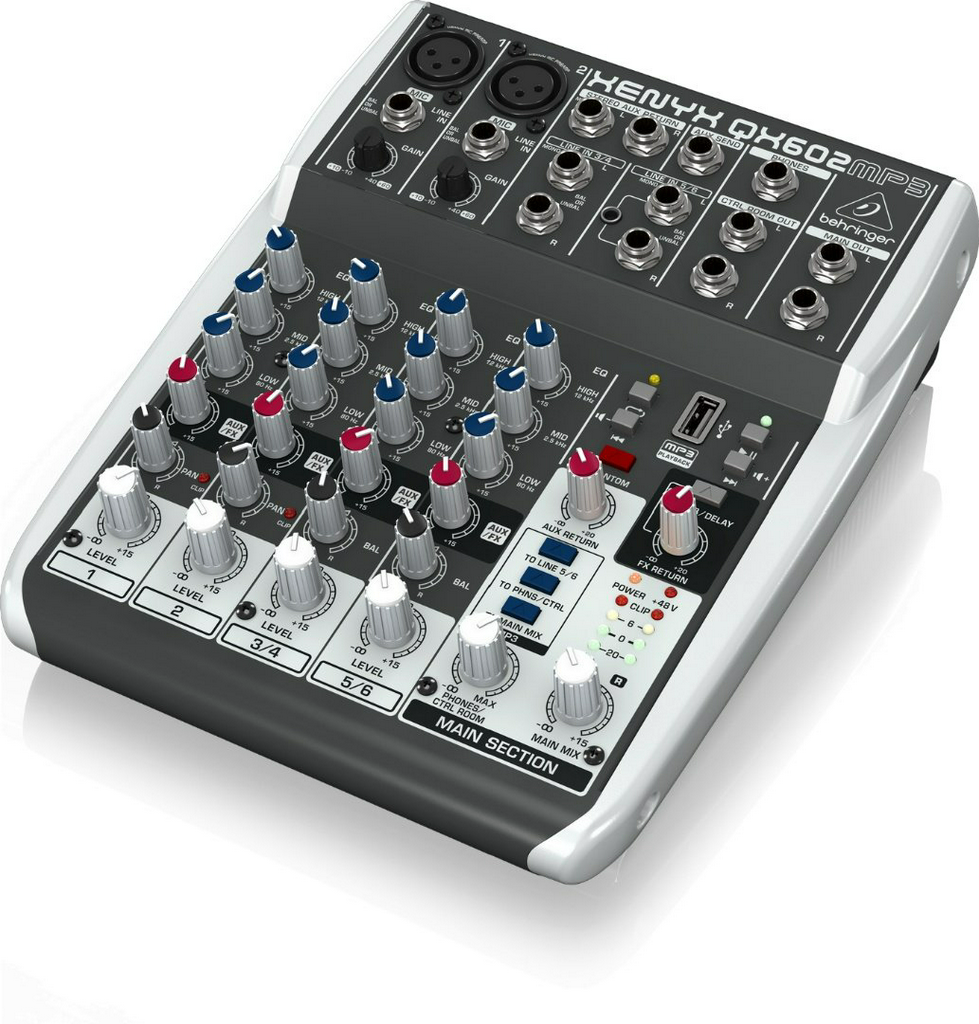 Микшерный пульт Behringer Xenyx QX602MP3 черный