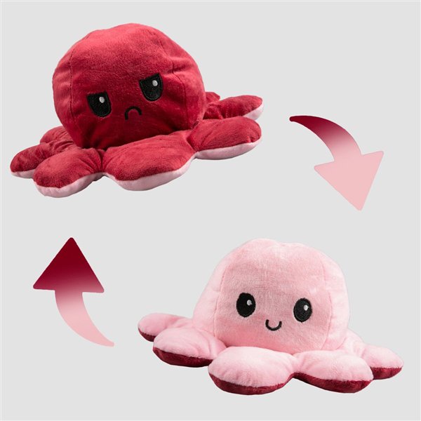 Мягкая игрушка Octopus Осьминог-перевертыш  30см  розовый-бордовый купить,NaN